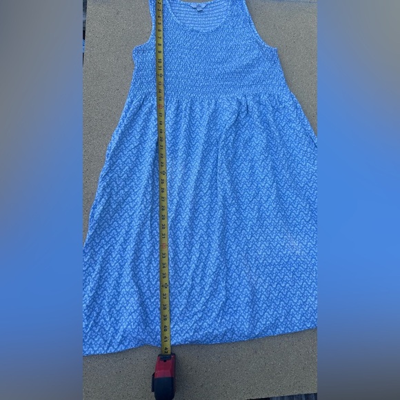 Croft & Barrow Blue Maxi A-Line Skirt with Smocked Detail Size XL - Picture 6 of 8